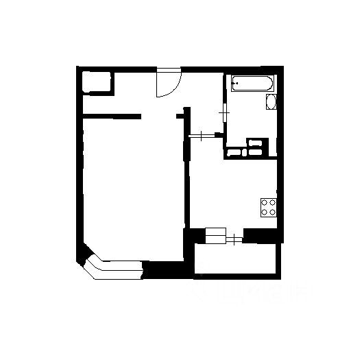 Планировка этой квартиры по данным Циан