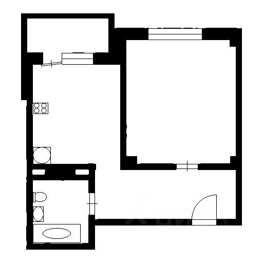 Планировка этой квартиры по данным Циан