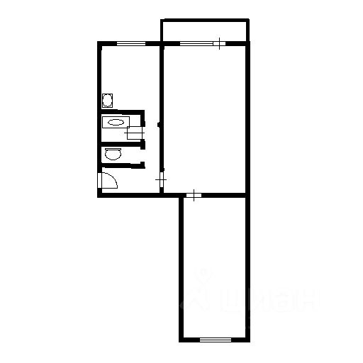 Планировка этой квартиры по данным Циан