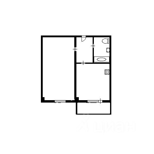 Планировка этой квартиры по данным Циан
