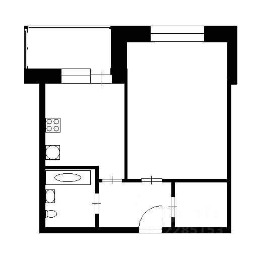 Планировка этой квартиры по данным Циан