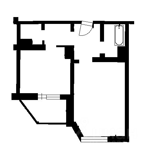 Планировка этой квартиры по данным Циан