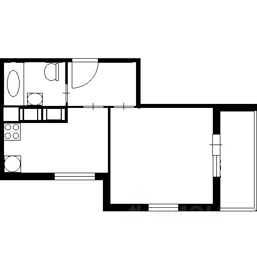 Планировка этой квартиры по данным Циан