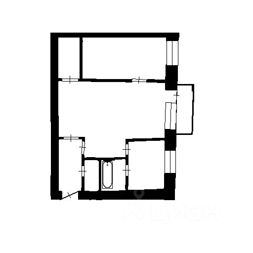 Планировка этой квартиры по данным Циан