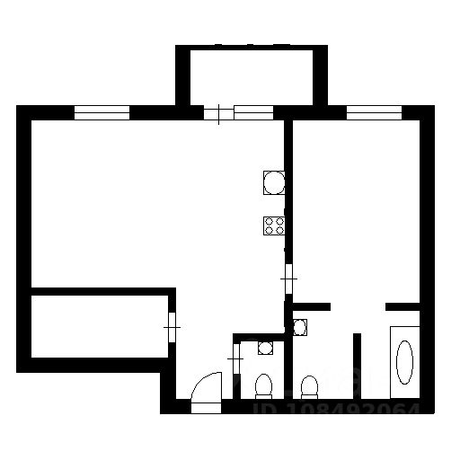Планировка этой квартиры по данным Циан