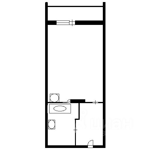 Планировка этой квартиры по данным Циан