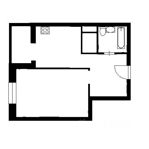 Планировка этой квартиры по данным Циан