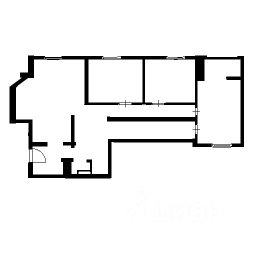 Планировка этой квартиры по данным Циан