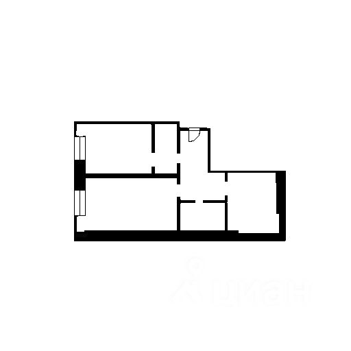 Планировка этой квартиры по данным Циан