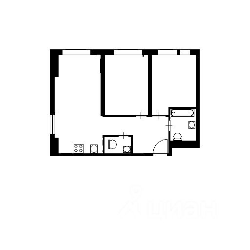 Планировка этой квартиры по данным Циан