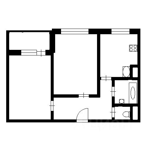 Планировка этой квартиры по данным Циан