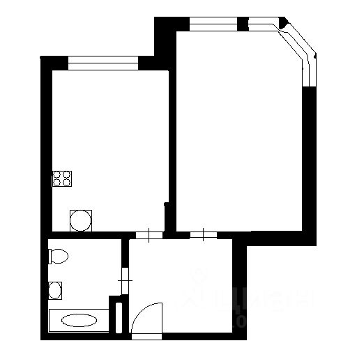 Планировка этой квартиры по данным Циан