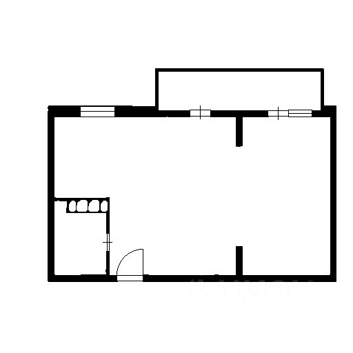 Планировка этой квартиры по данным Циан