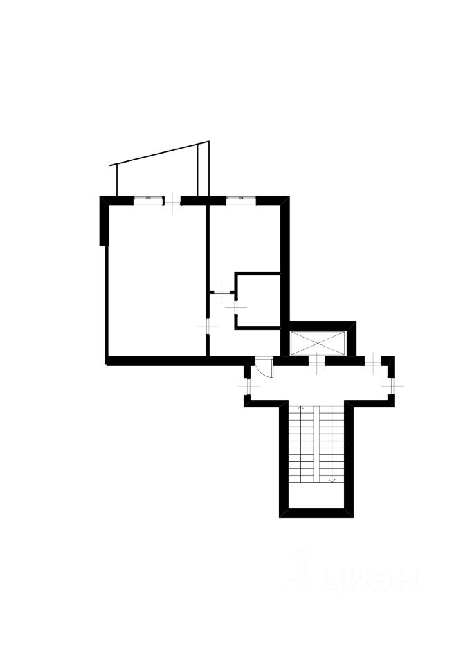 Планировка этой квартиры по данным Циан