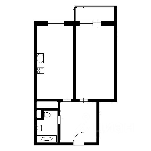 Планировка этой квартиры по данным Циан