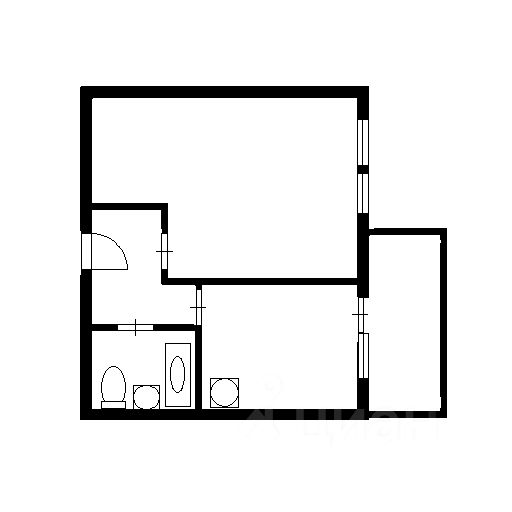 Планировка этой квартиры по данным Циан