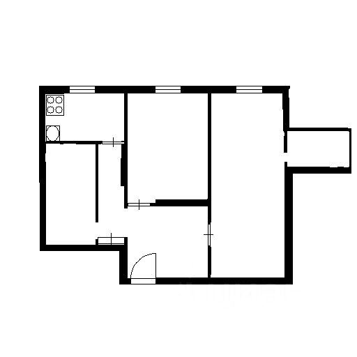 Планировка этой квартиры по данным Циан