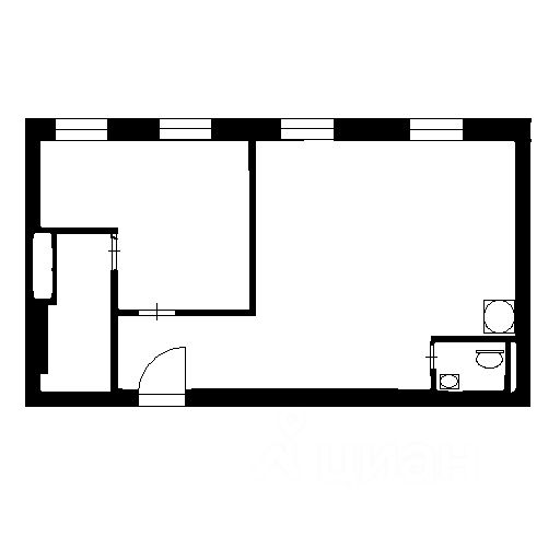 Планировка этой квартиры по данным Циан