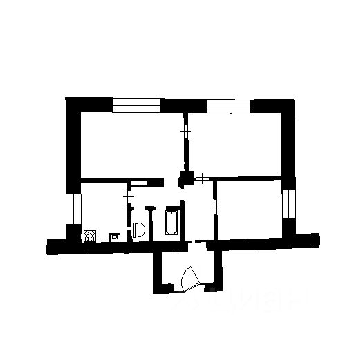 Планировка этой квартиры по данным Циан