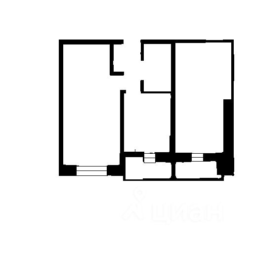 Планировка этой квартиры по данным Циан