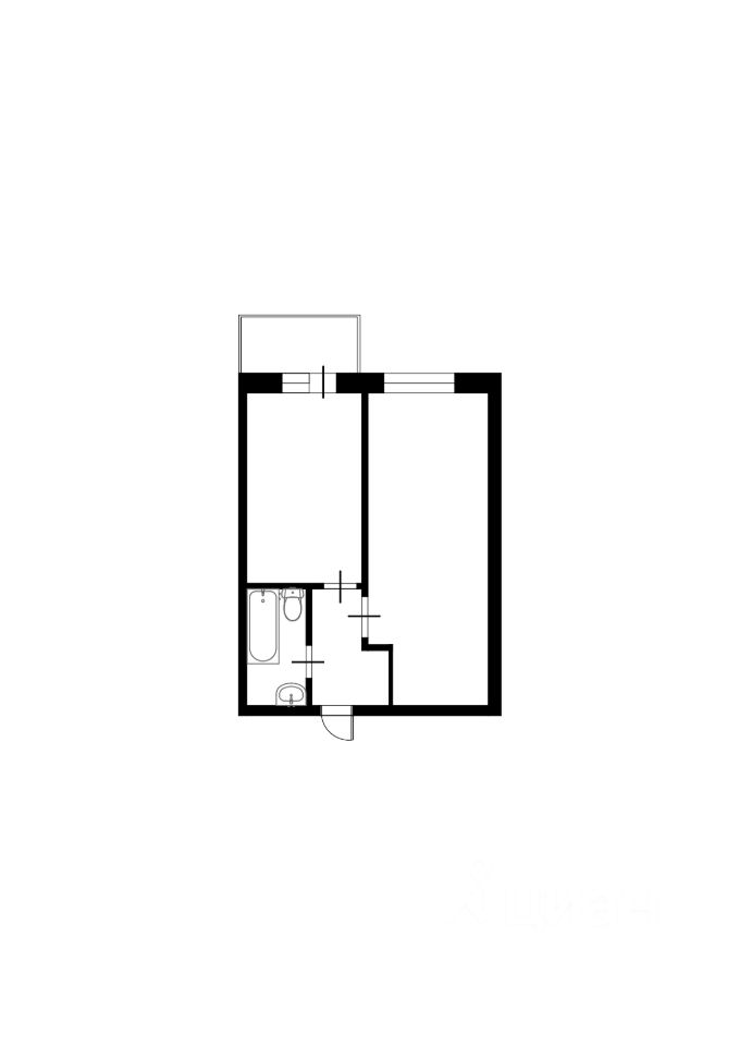 Планировка этой квартиры по данным Циан
