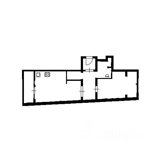 Планировка этой квартиры по данным Циан