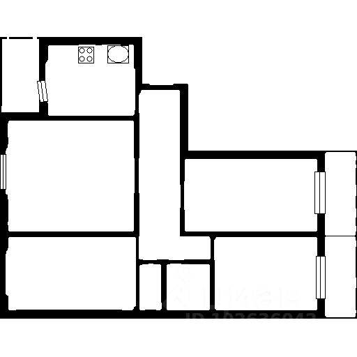 Планировка этой квартиры по данным Циан
