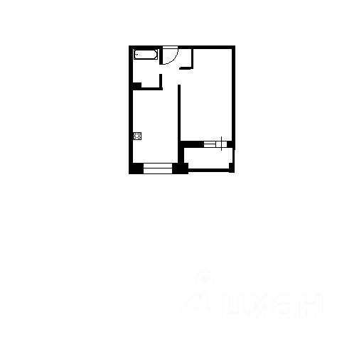 Планировка этой квартиры по данным Циан