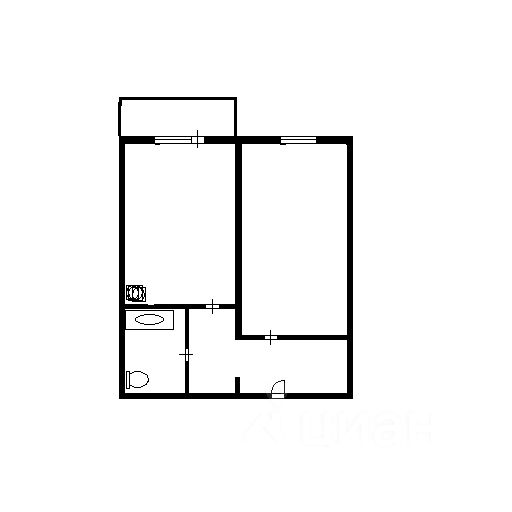 Планировка этой квартиры по данным Циан