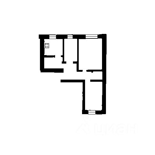 Планировка этой квартиры по данным Циан