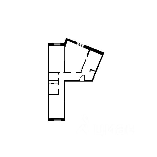 Планировка этой квартиры по данным Циан