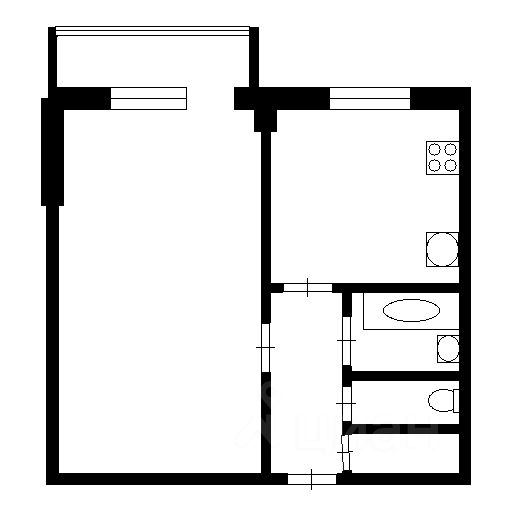 Планировка этой квартиры по данным Циан