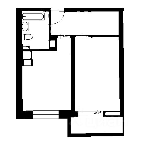 Планировка этой квартиры по данным Циан