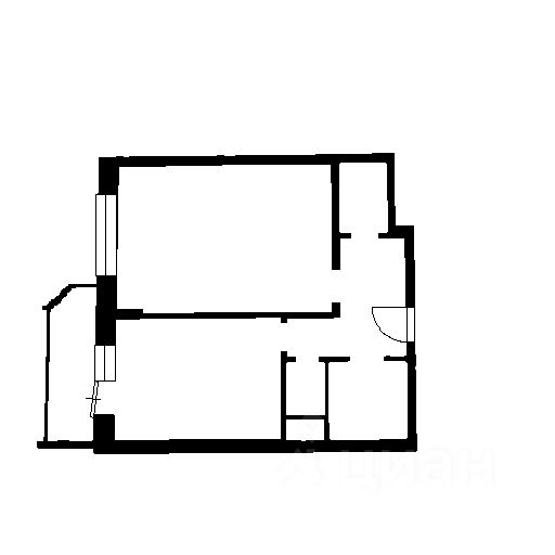Планировка этой квартиры по данным Циан