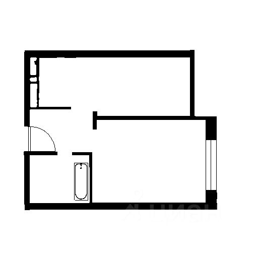Планировка этой квартиры по данным Циан