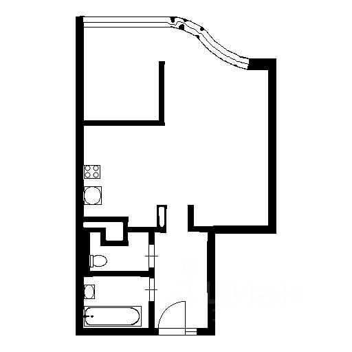 Планировка этой квартиры по данным Циан