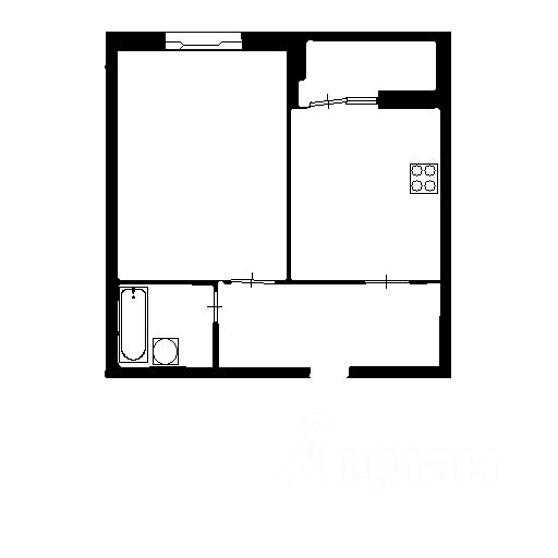 Планировка этой квартиры по данным Циан
