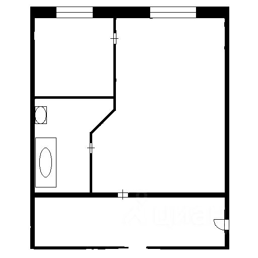 Планировка этой квартиры по данным Циан