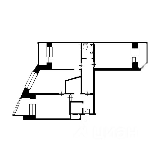 Планировка этой квартиры по данным Циан