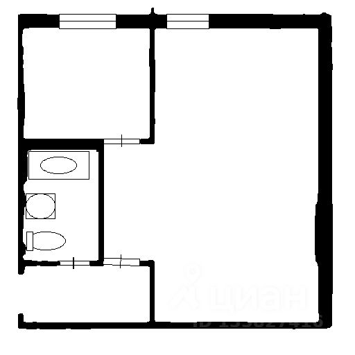 Планировка этой квартиры по данным Циан