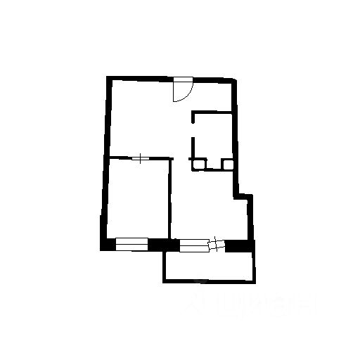 Планировка этой квартиры по данным Циан