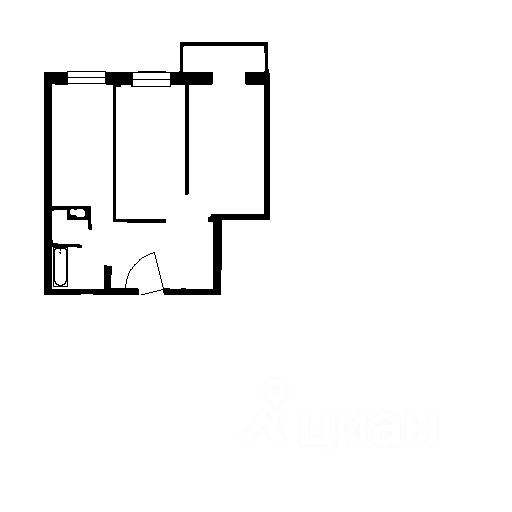 Планировка этой квартиры по данным Циан