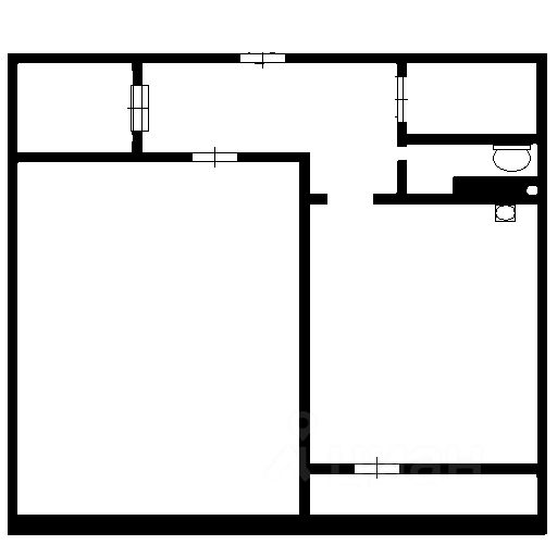 Планировка этой квартиры по данным Циан