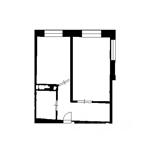 Планировка этой квартиры по данным Циан