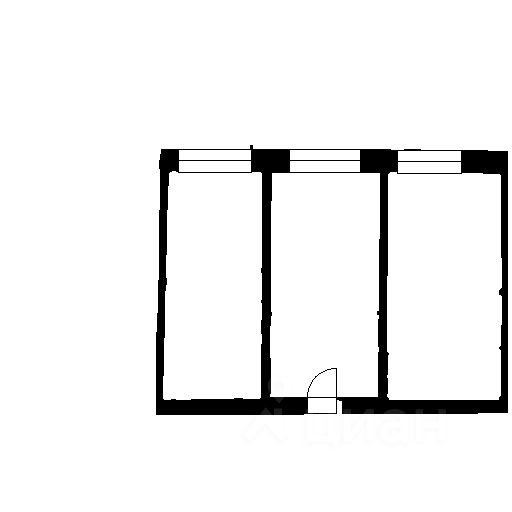 Планировка этой квартиры по данным Циан