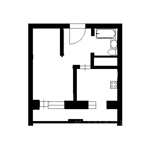 Планировка этой квартиры по данным Циан