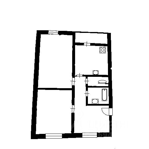 Планировка этой квартиры по данным Циан