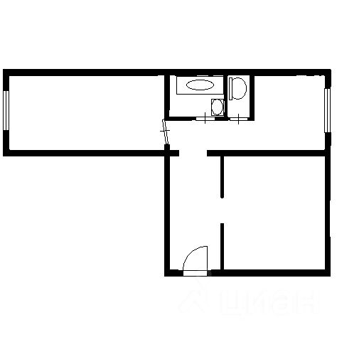 Планировка этой квартиры по данным Циан