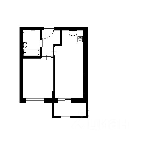 Планировка этой квартиры по данным Циан