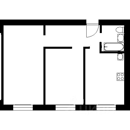Планировка этой квартиры по данным Циан